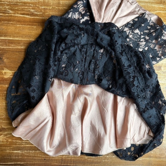 Vintage Black Lace Fit and Flare Cocktail Dress Size 8 - Picture 6 of 9